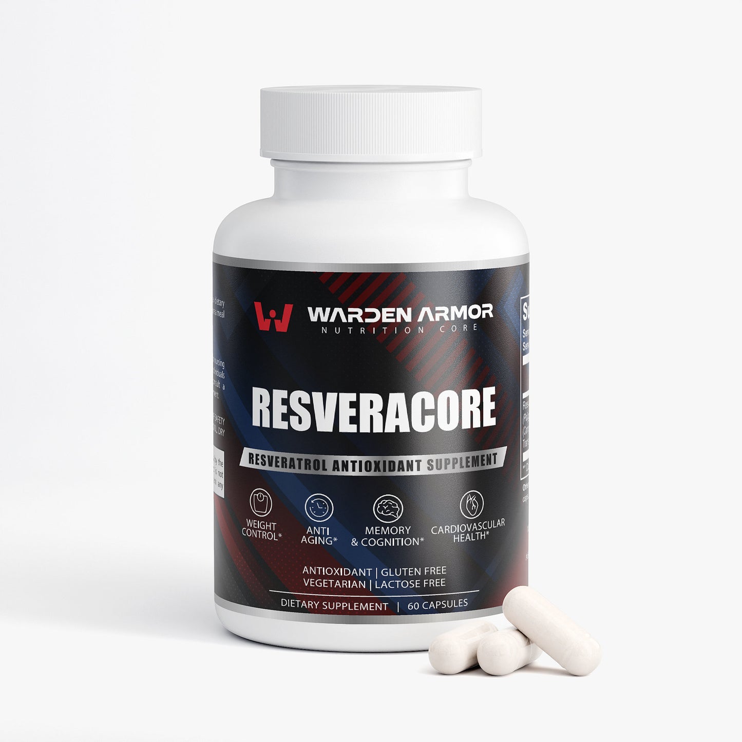 ResveraCore Resveratrol Antioxidant Supplement – Cellular Vitality and Heart Health Support – Warden Armor Nutrition Core