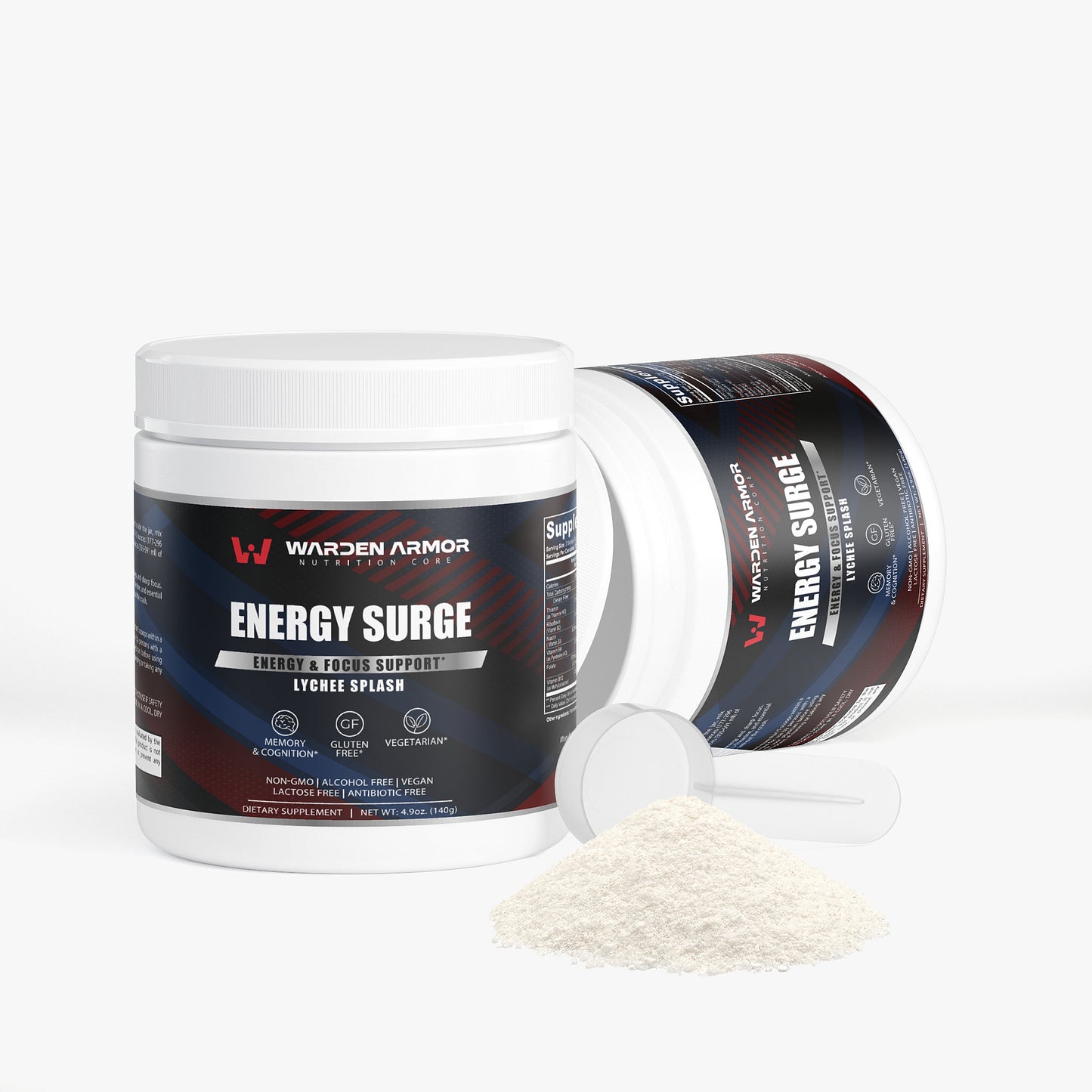 Energy Surge – Lychee Splash Energy & Focus Powder – Warden Armor Nutrition Core