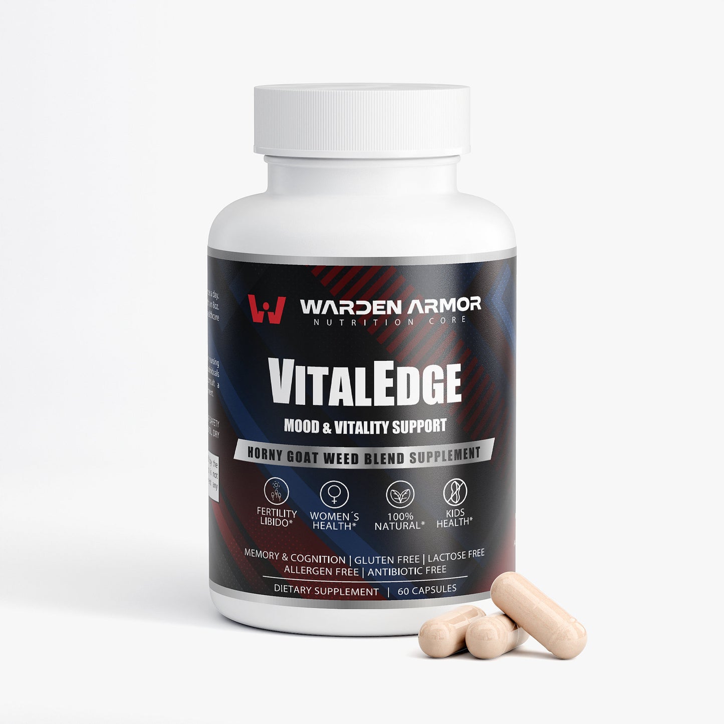 VitalEdge Horny Goat Weed Complex | Energy, Stamina & Hormonal Balance Supplement