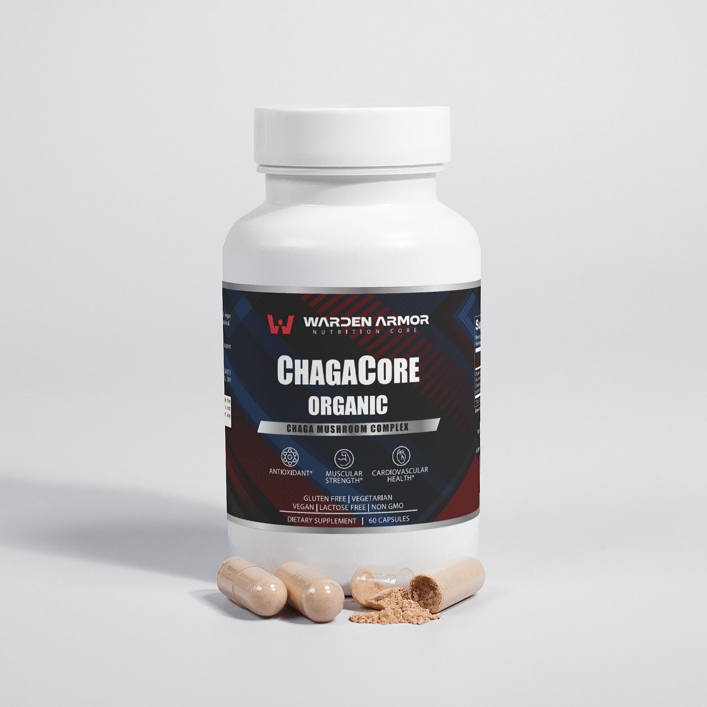 ChagaCore Chaga Mushroom Capsules by Warden Armor – Immune Support & Antioxidant Supplement