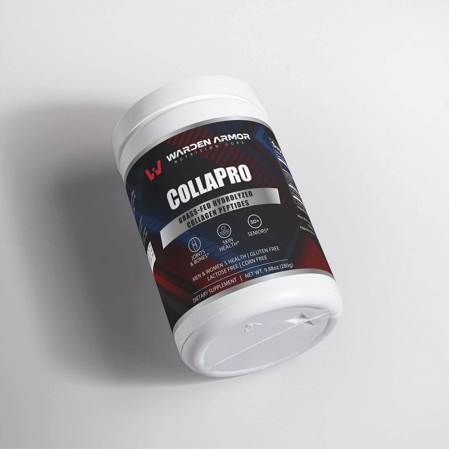 CollaPro Hydrolyzed Collagen by Warden Armor – Grass-Fed Peptides for Skin, Hair, and Joint Support.