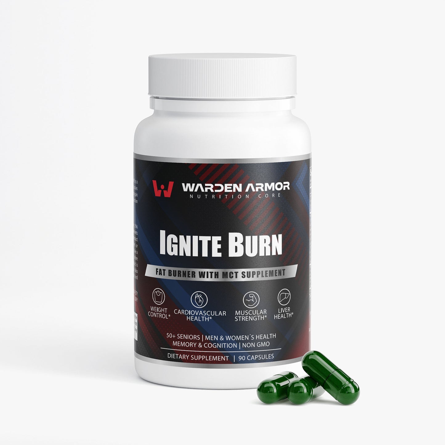Ignite Burn – fat burner with MCT and L-Carnitine – energy and metabolism support – Warden Armor Nutrition Core