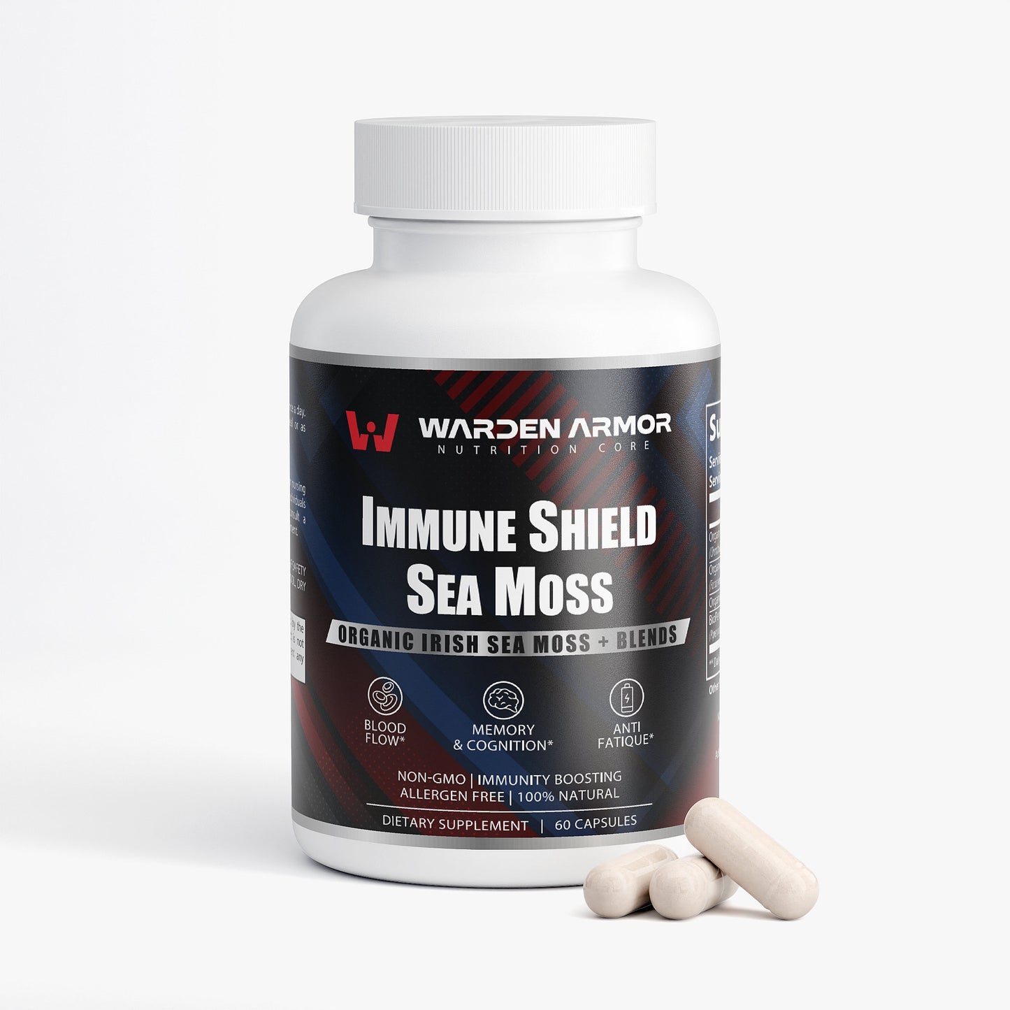 Immune Shield Sea Moss – Organic Irish Sea Moss with Bladderwrack & Burdock | Warden Armor
