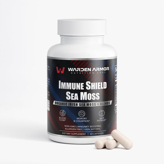 Immune Shield Sea Moss – Organic Irish Sea Moss with Bladderwrack & Burdock | Warden Armor