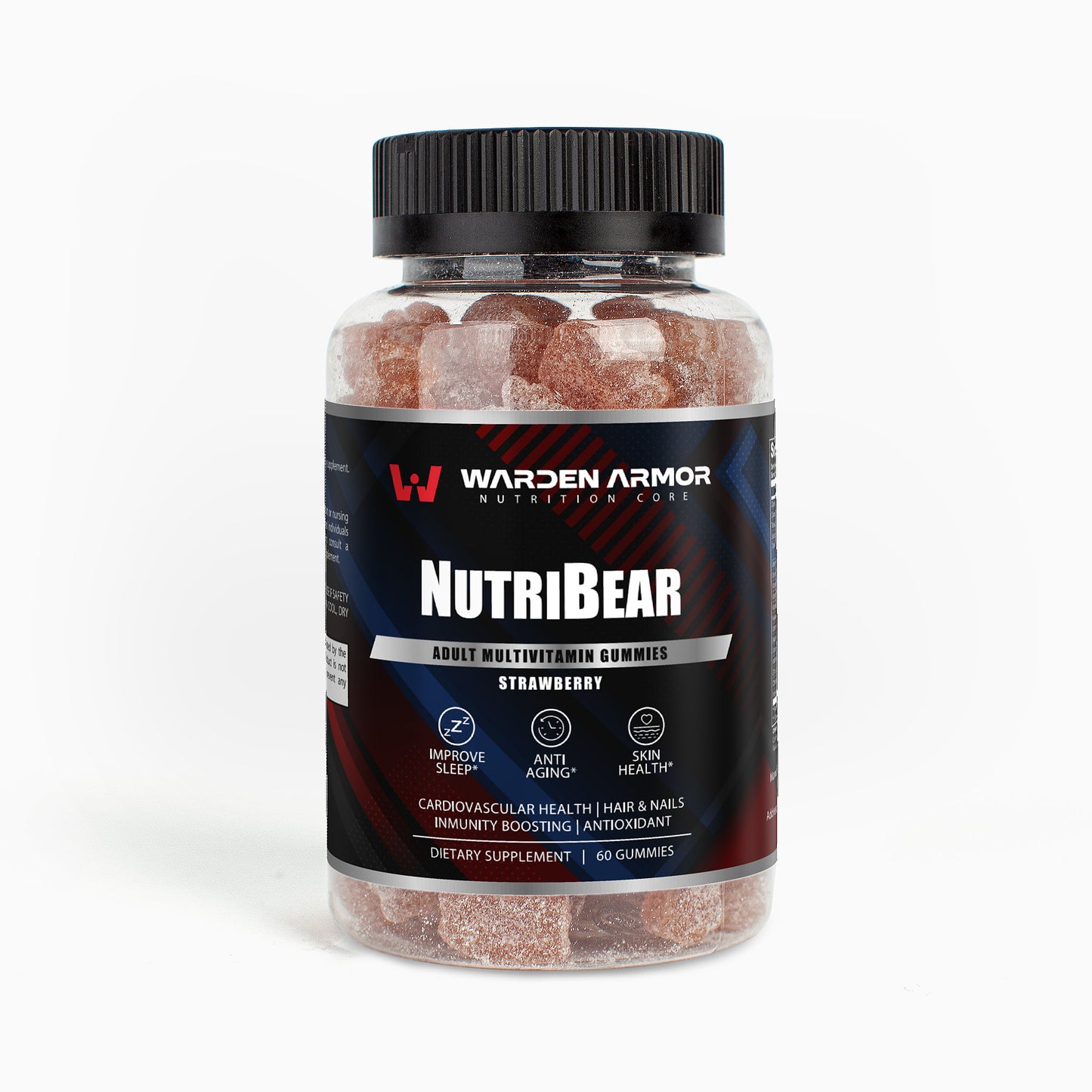 NutriBear I Adult Multivitamin Gummies – Complete Daily Wellness & Immune Support | Strawberry Flavor