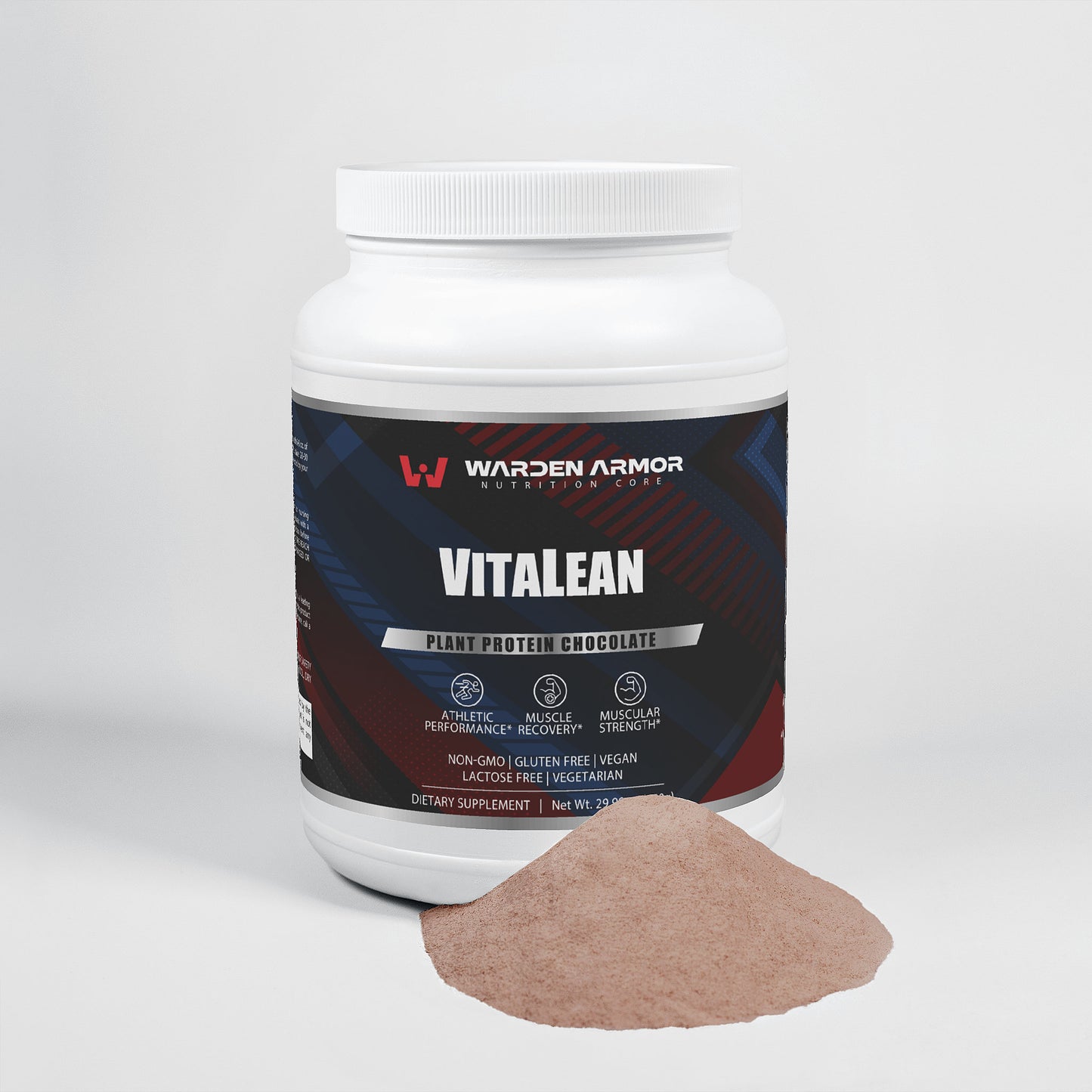 VitaLean Plant Protein – Chocolate Flavor – Vegan Lean Recovery Shake – Warden Armor Nutrition Core