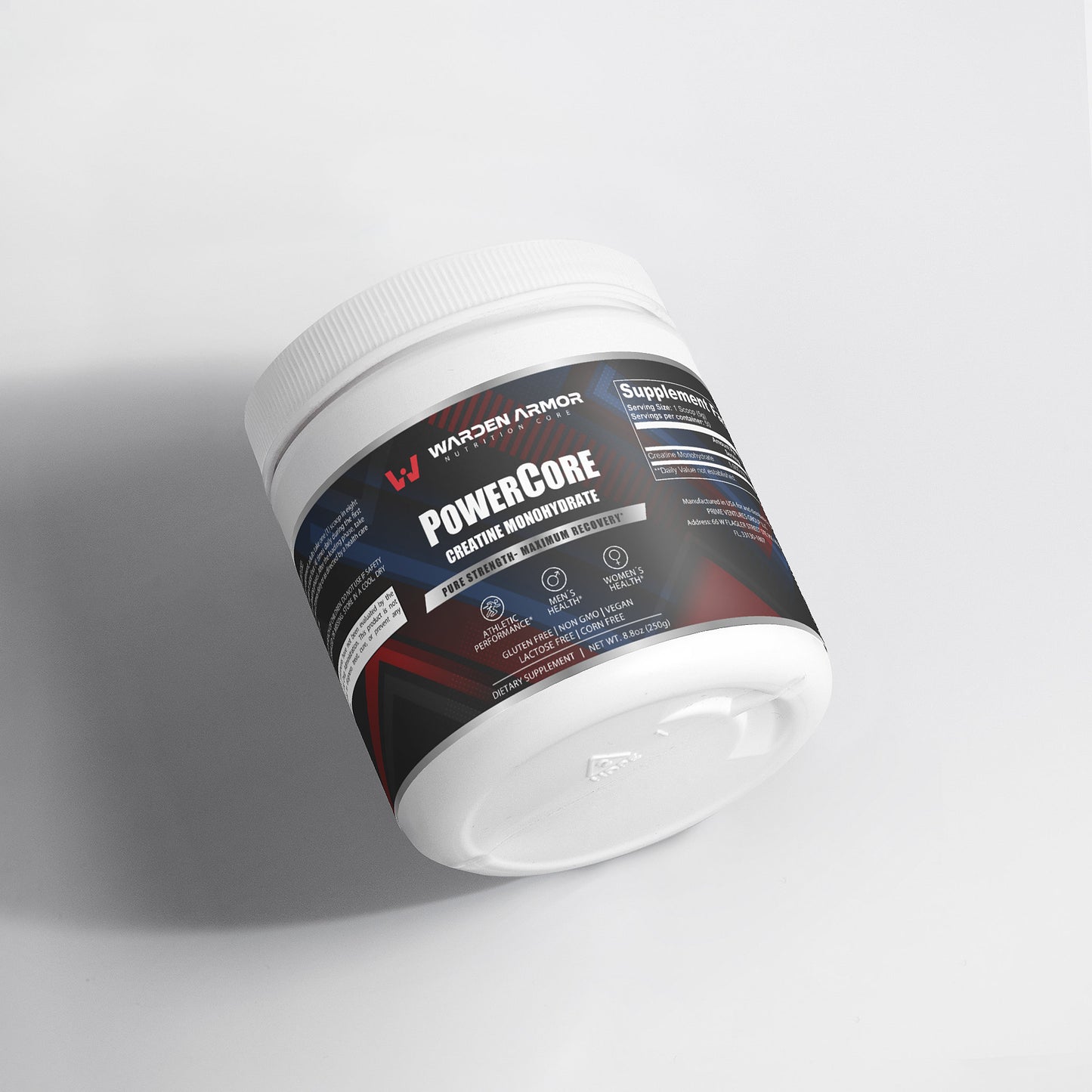 PowerCore Creatine Monohydrate β Muscle Strength and Recovery Supplement by Warden Armor