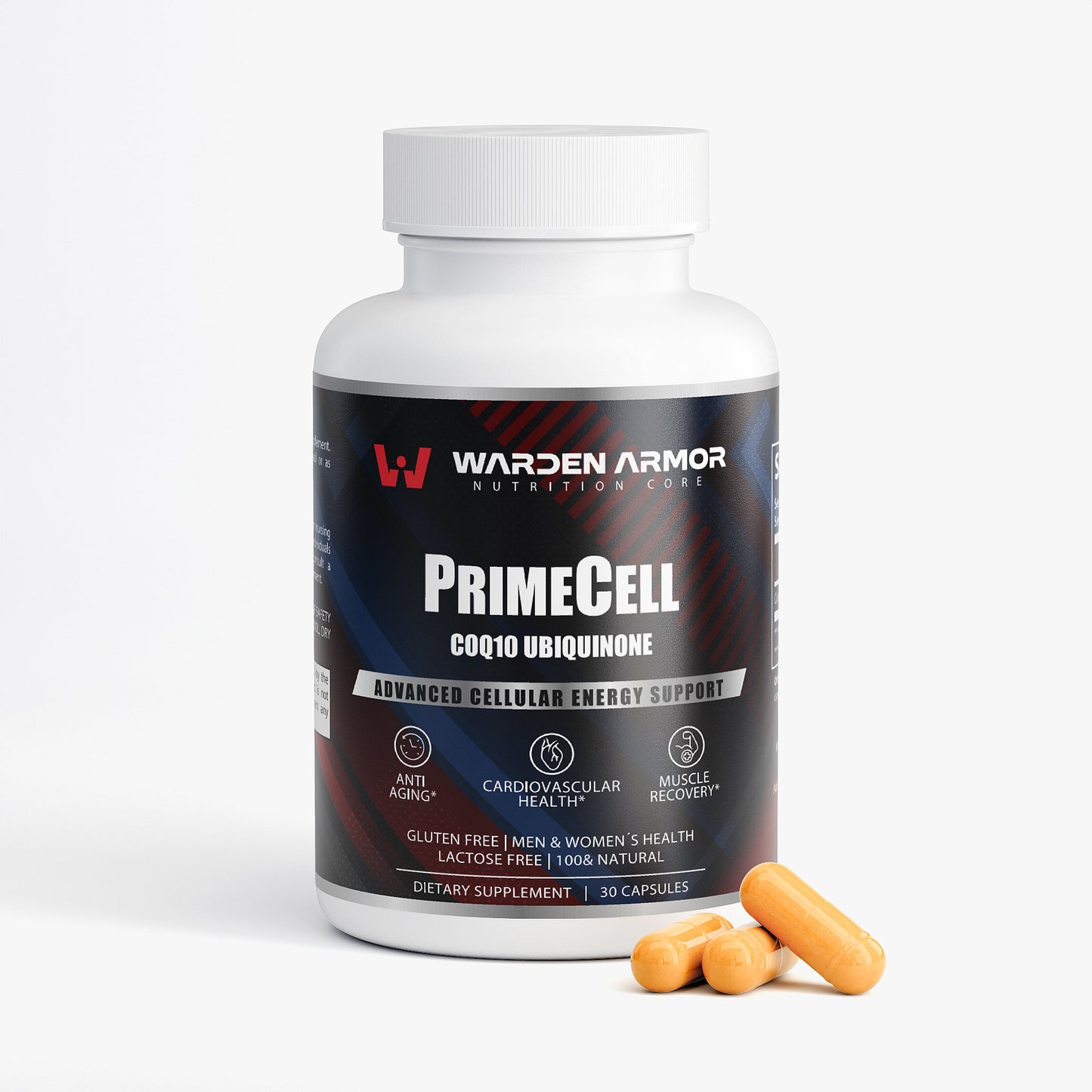 PrimeCell CoQ10 Energy Complex – Heart Health & Cellular Vitality – Warden Armor Nutrition Core