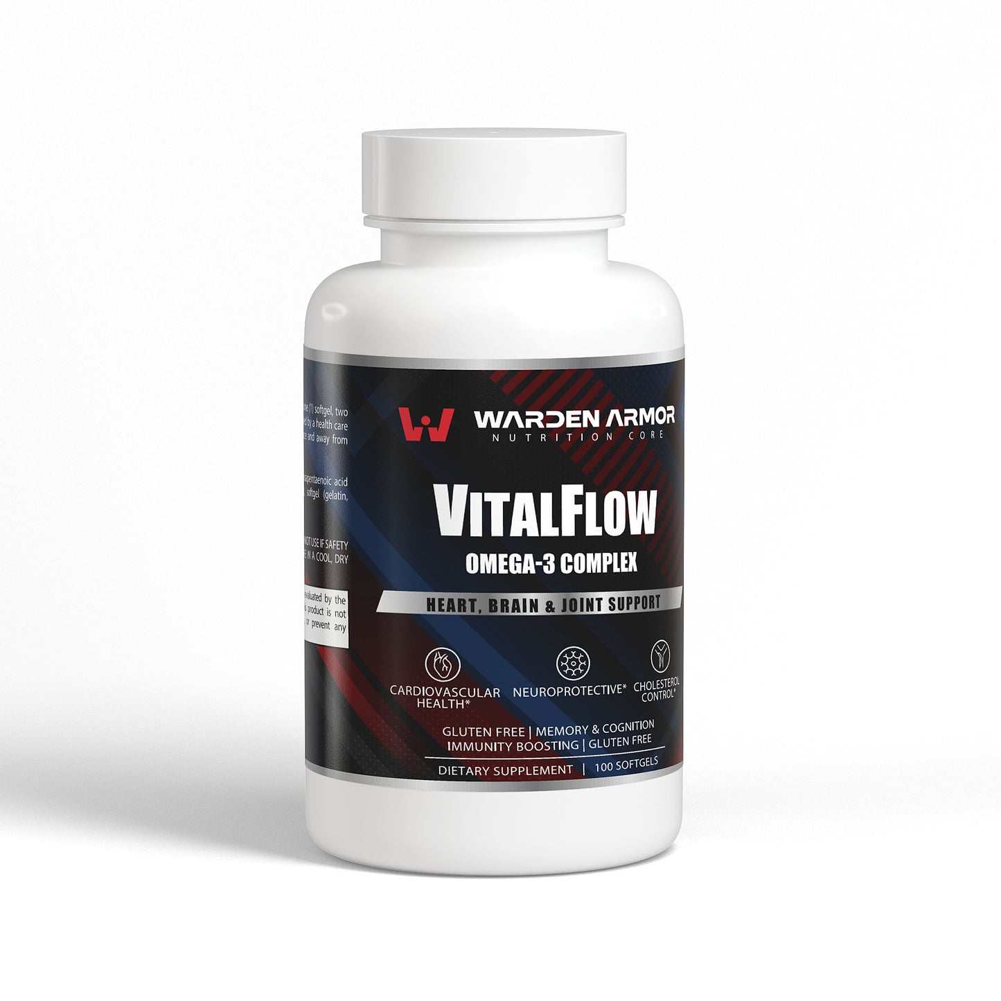 VitalFlow Omega-3 Complex – EPA + DHA Softgels – Heart, Brain & Joint Support – Warden Armor Nutrition Core