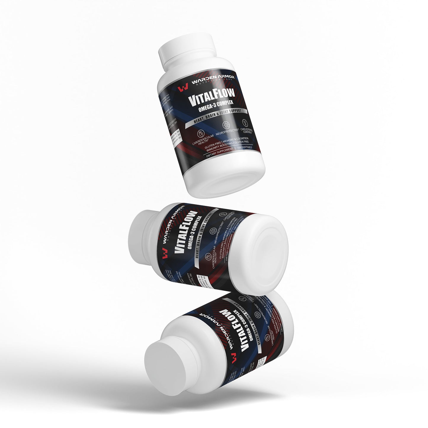 VitalFlow Omega-3 Complex – EPA + DHA Softgels – Heart, Brain & Joint Support – Warden Armor Nutrition Core