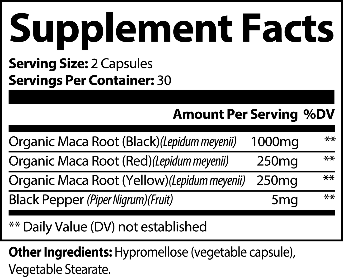 Maca Vitality Max – Triple Maca Blend for Energy, Libido & Stamina