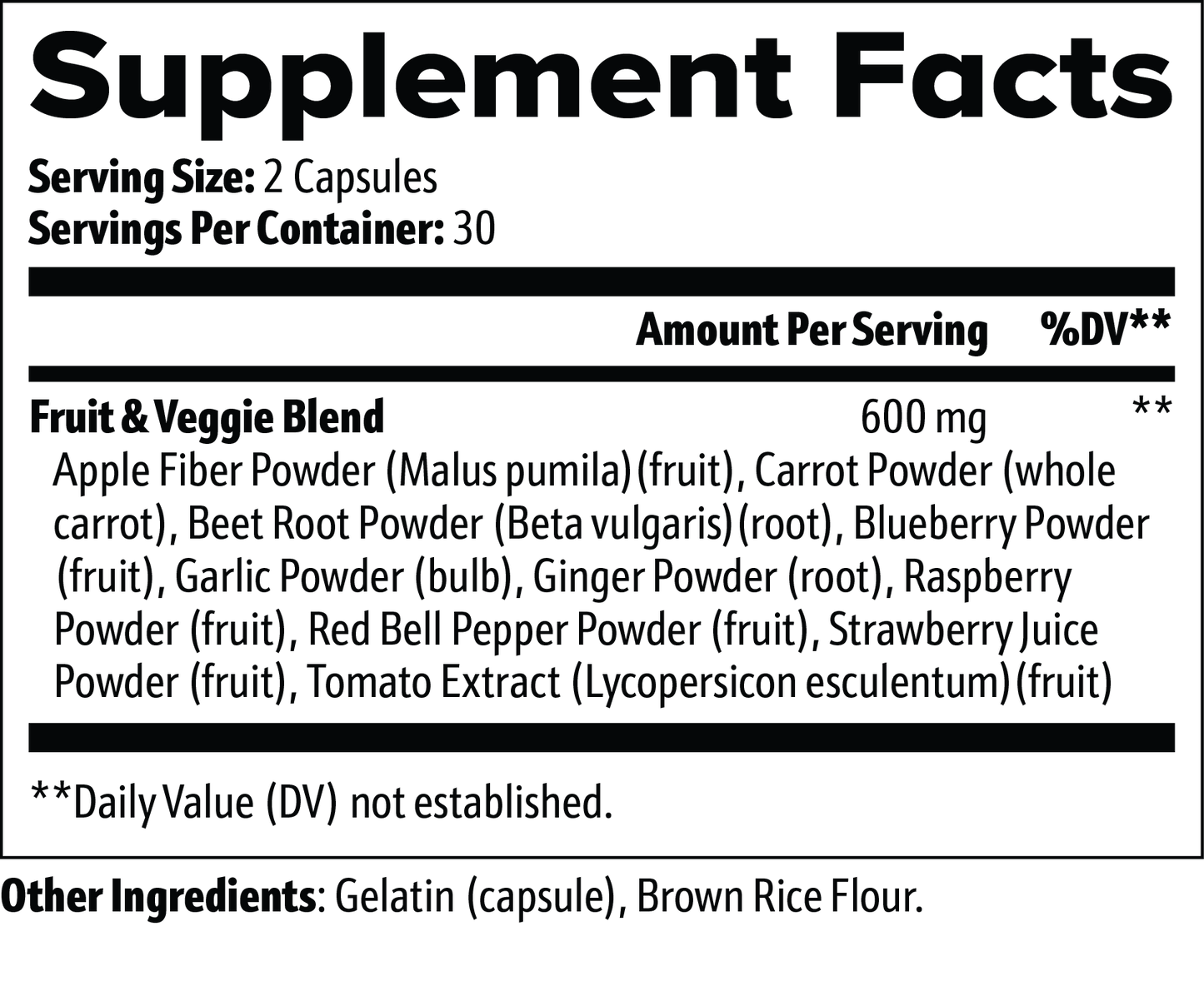 NutriBalance Daily Fruits and Veggies Complex