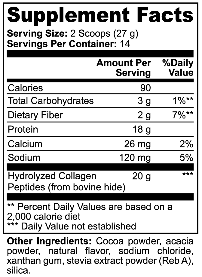 Beauty & Bone | Grass-Fed Collagen Protein Powder with MCTs (Chocolate)