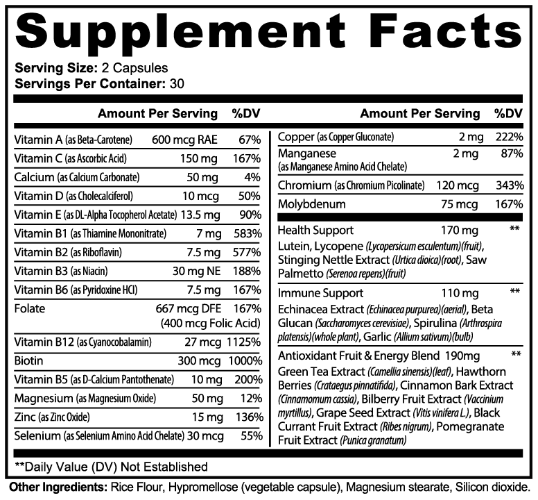 MultiForce I Complete Multivitamin Supplement