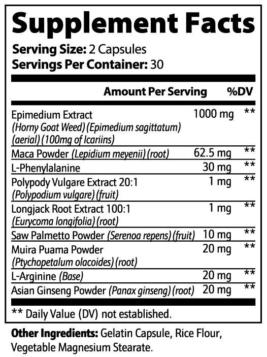 VitalEdge Horny Goat Weed Complex | Energy, Stamina & Hormonal Balance Supplement