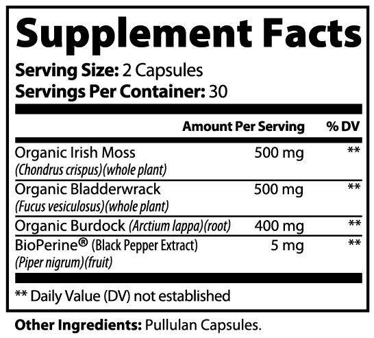 Immune Shield Sea Moss – Organic Irish Sea Moss with Bladderwrack & Burdock | Warden Armor