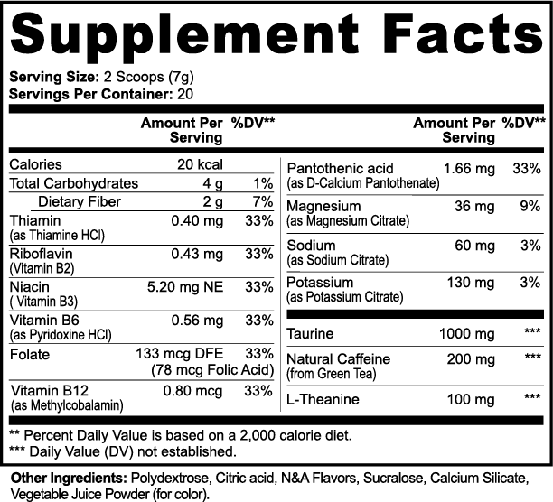 Energy Surge Fruit Punch Powder by Warden Armor – Natural Energy & Focus Supplement.