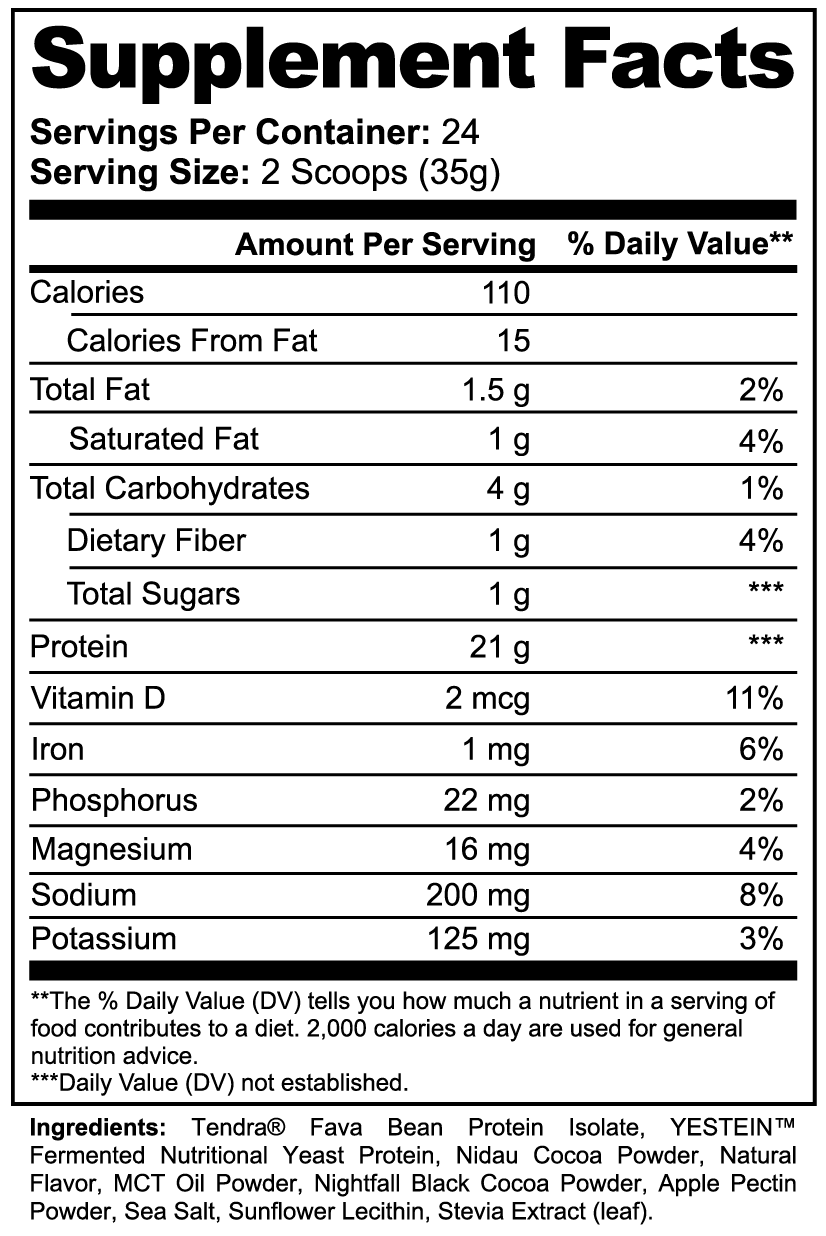 VitaLean Plant Protein – Chocolate Flavor – Vegan Lean Recovery Shake – Warden Armor Nutrition Core