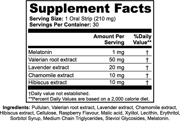 Sleep Strips I Buy Raspberry Sleep Strips with Melatonin – Fast-Acting Sleep Aid