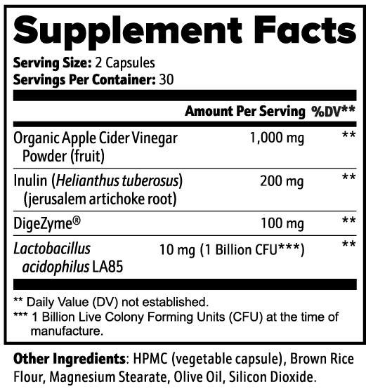 PureDigest Cleanse | Apple Cider Vinegar + Probiotic Detox Capsules