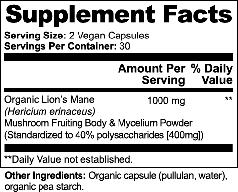 NeuroLion I Lion’s Mane Mushroom Supplement