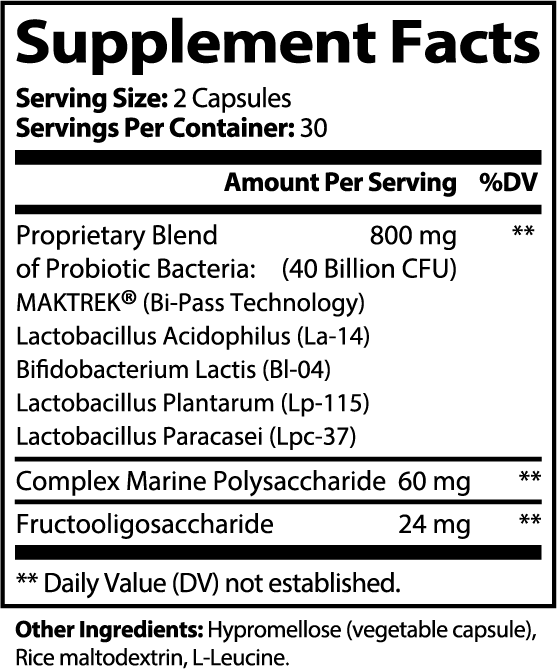 Probiotic Max I 40 Billion CFU Probiotic with Prebiotics