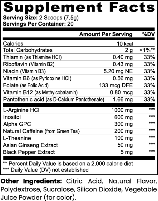 FocusCharge Powder (Sour Grape) | Cognitive Support & Energy Boost