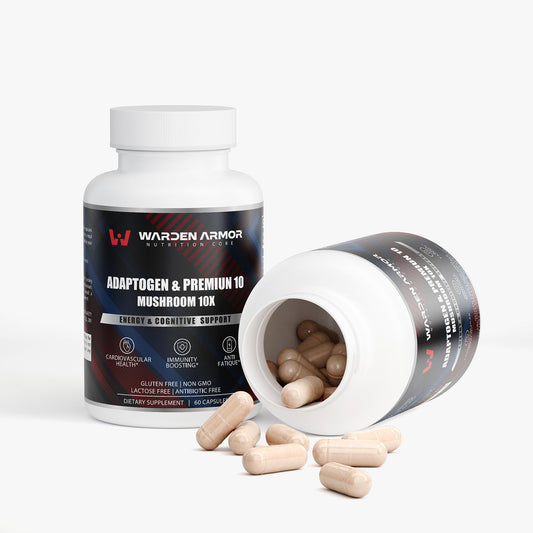 Adaptogen 10 I Premium 10 Mushroom Superfood Blend for Immunity, Energy & Cognitive Support