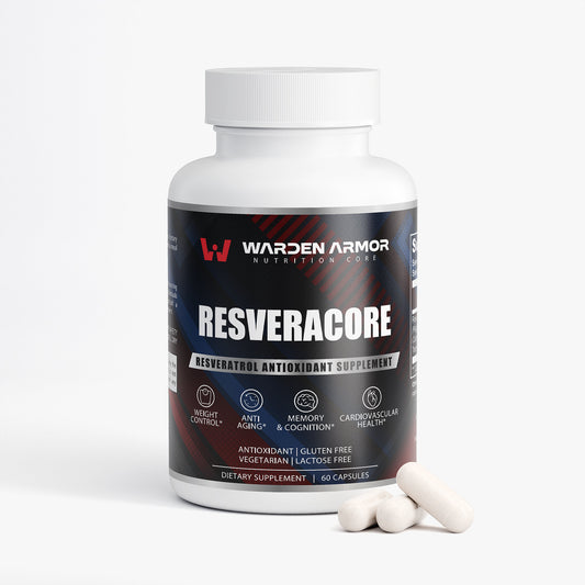 ResveraCore Resveratrol Antioxidant Supplement – Cellular Vitality and Heart Health Support – Warden Armor Nutrition Core