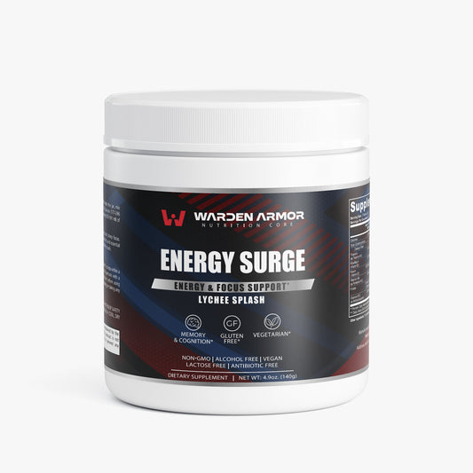 Energy Surge – Lychee Splash Energy & Focus Powder – Warden Armor Nutrition Core