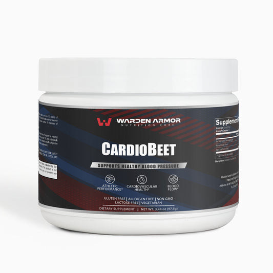 CardioBeet Natural Beetroot Powder by Warden Armor – Energy, Stamina & Heart Health Supplement.