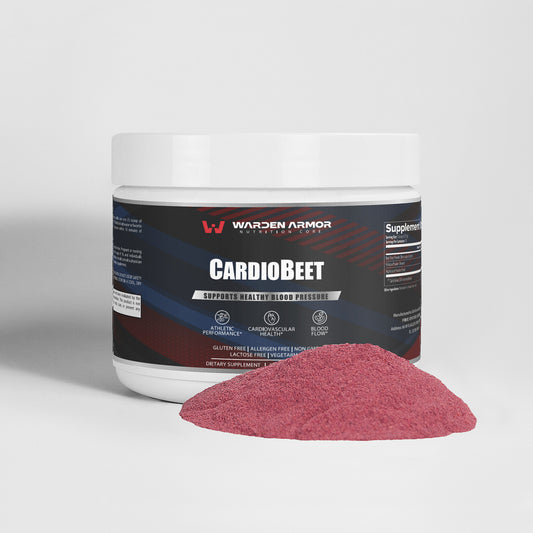 CardioBeet Natural Beetroot Powder by Warden Armor – Energy, Stamina & Heart Health Supplement.