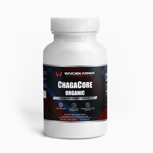 ChagaCore Chaga Mushroom Capsules by Warden Armor – Immune Support & Antioxidant Supplement