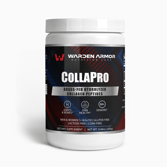 CollaPro Hydrolyzed Collagen by Warden Armor – Grass-Fed Peptides for Skin, Hair, and Joint Support.