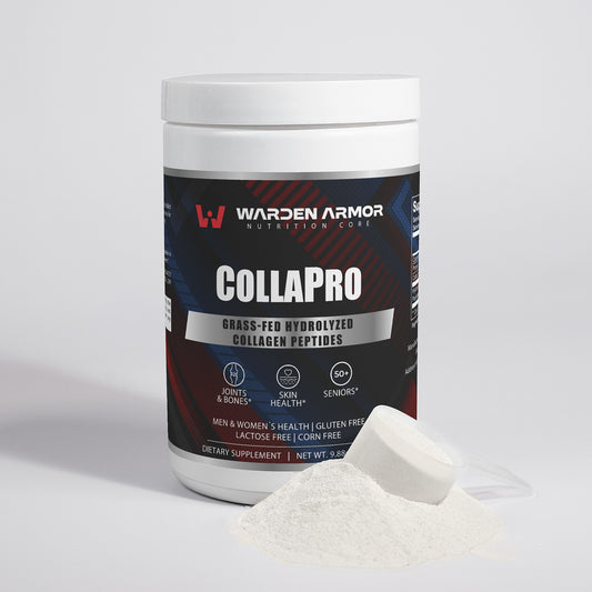 CollaPro Hydrolyzed Collagen by Warden Armor – Grass-Fed Peptides for Skin, Hair, and Joint Support.