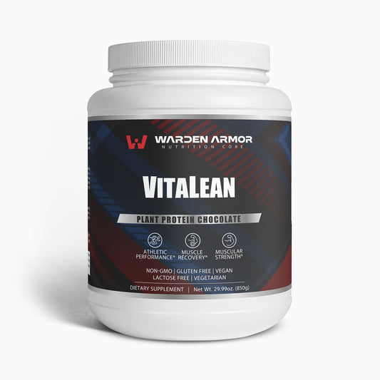 VitaLean Plant Protein – Chocolate Flavor – Vegan Lean Recovery Shake – Warden Armor Nutrition Core