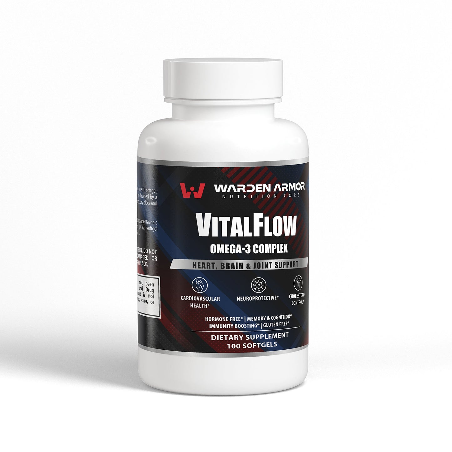 VitalFlow Omega-3 Complex – EPA + DHA Softgels – Heart, Brain & Joint Support – Warden Armor Nutrition Core