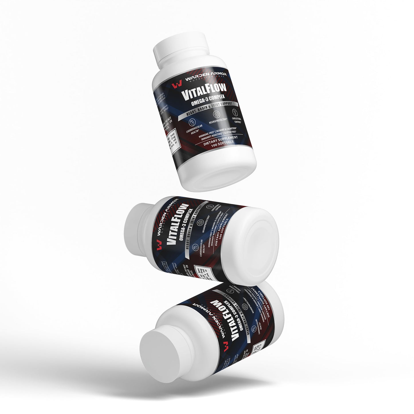 VitalFlow Omega-3 Complex – EPA + DHA Softgels – Heart, Brain & Joint Support – Warden Armor Nutrition Core