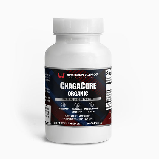 ChagaCore Chaga Mushroom Capsules by Warden Armor – Immune Support & Antioxidant Supplement