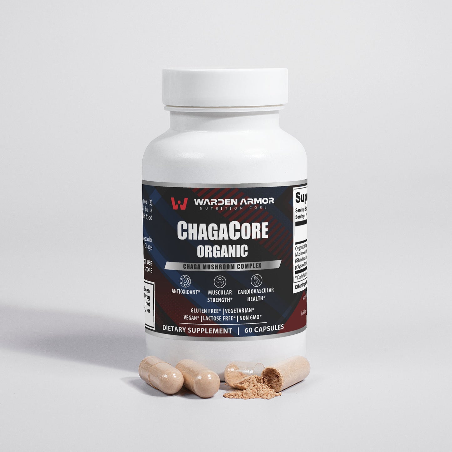 ChagaCore Chaga Mushroom Capsules by Warden Armor – Immune Support & Antioxidant Supplement