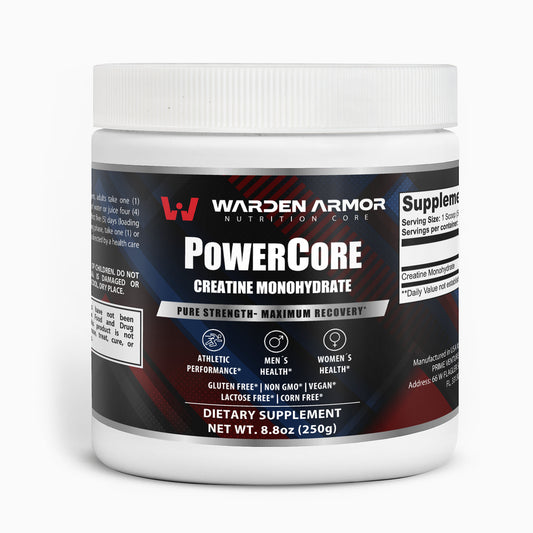 PowerCore Creatine Monohydrate – Muscle Strength and Recovery Supplement by Warden Armor