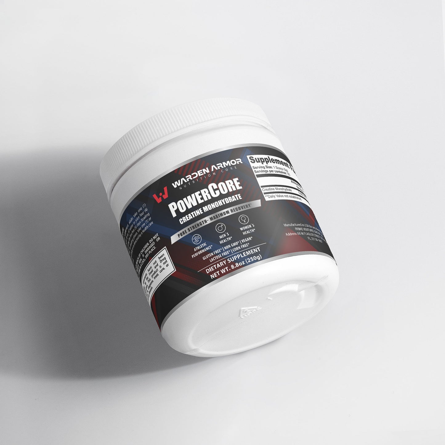PowerCore Creatine Monohydrate – Muscle Strength and Recovery Supplement by Warden Armor