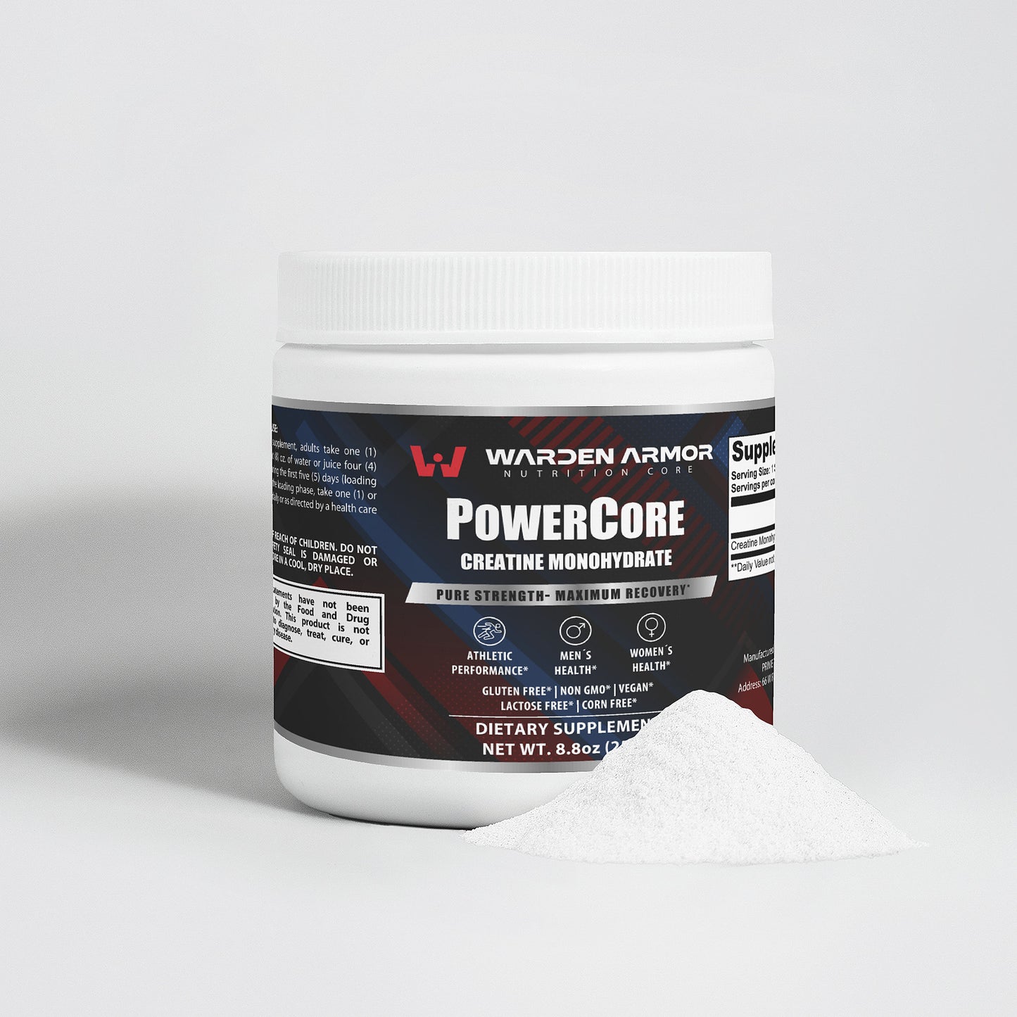 PowerCore Creatine Monohydrate – Muscle Strength and Recovery Supplement by Warden Armor