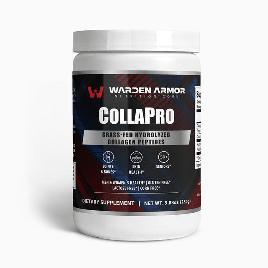 CollaPro Hydrolyzed Collagen by Warden Armor – Grass-Fed Peptides for Skin, Hair, and Joint Support.