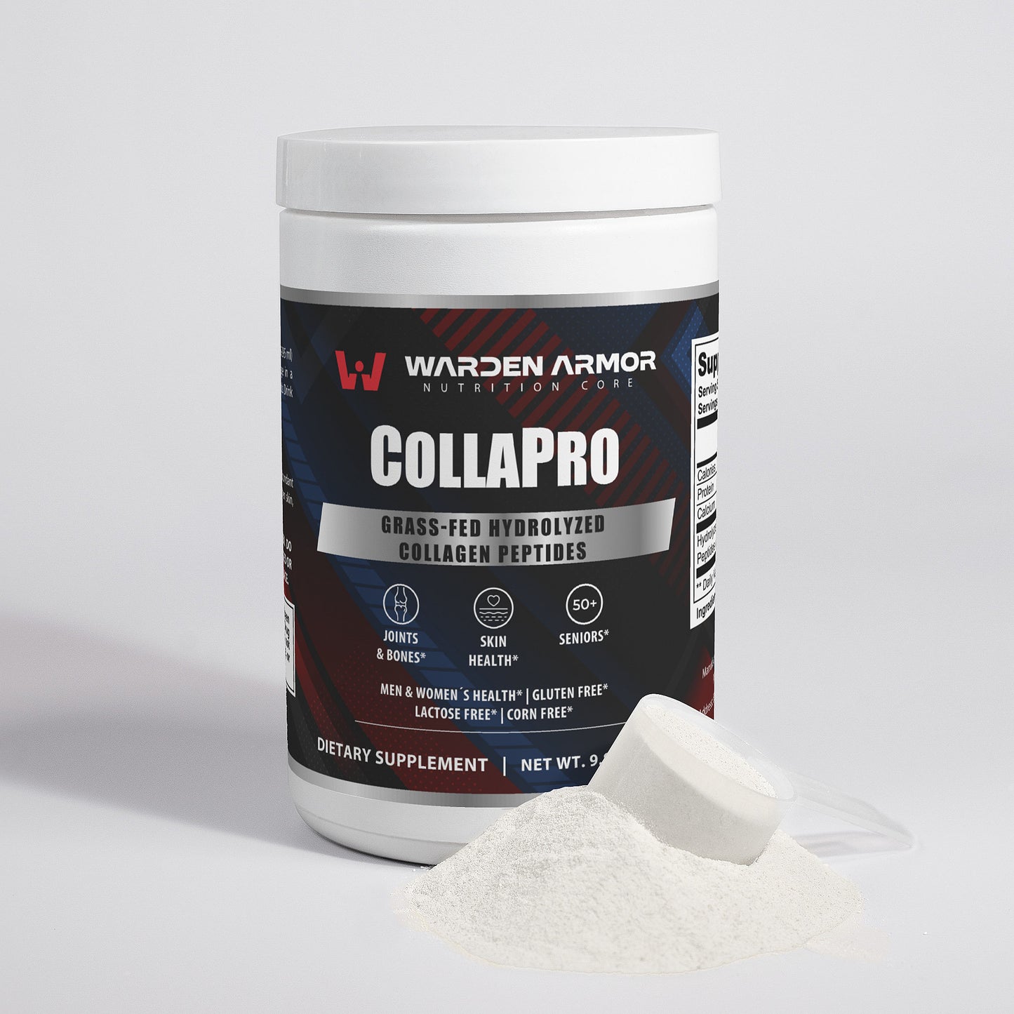 CollaPro Hydrolyzed Collagen by Warden Armor – Grass-Fed Peptides for Skin, Hair, and Joint Support.