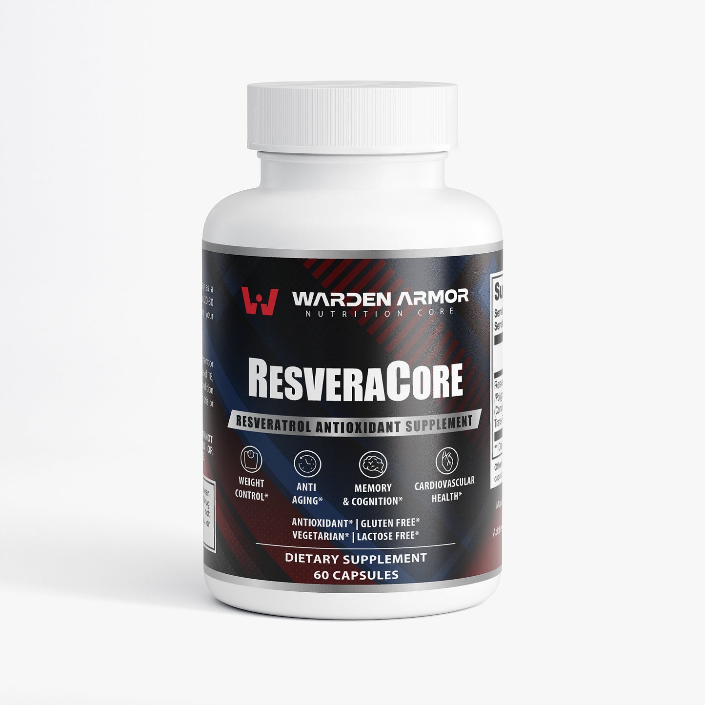ResveraCore Resveratrol Antioxidant Supplement – Cellular Vitality and Heart Health Support – Warden Armor Nutrition Core