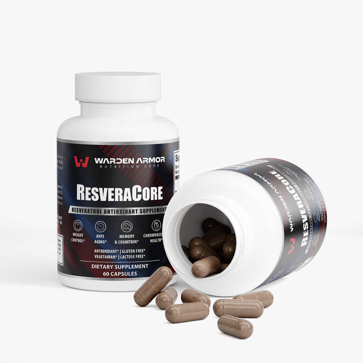 ResveraCore Resveratrol Antioxidant Supplement – Cellular Vitality and Heart Health Support – Warden Armor Nutrition Core