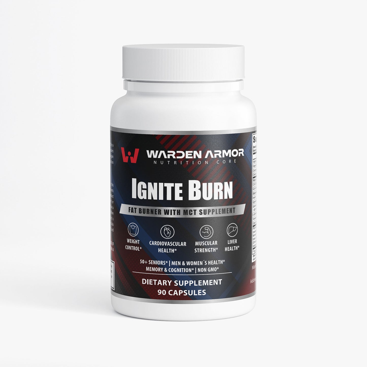 Ignite Burn – fat burner with MCT and L-Carnitine – energy and metabolism support – Warden Armor Nutrition Core