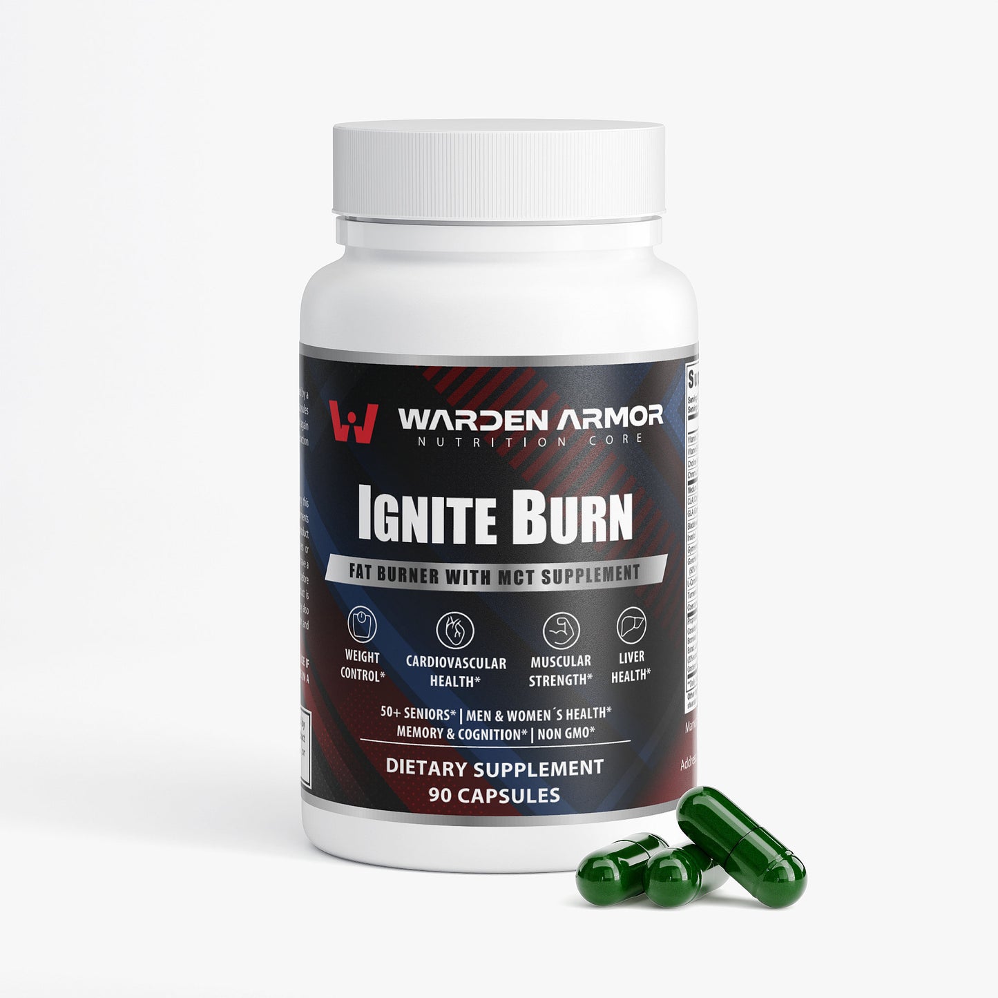 Ignite Burn – fat burner with MCT and L-Carnitine – energy and metabolism support – Warden Armor Nutrition Core