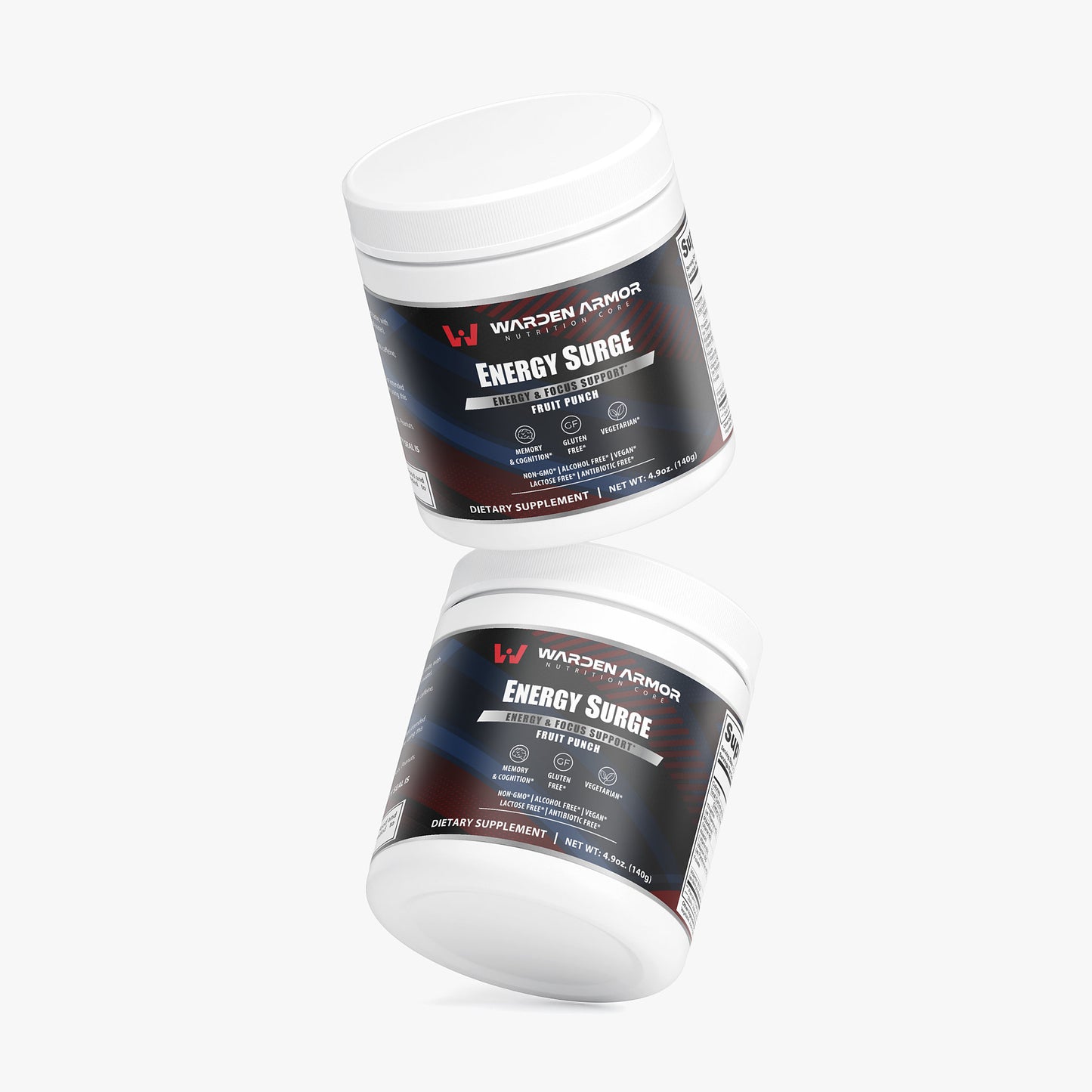 Energy Surge Fruit Punch Powder by Warden Armor – Natural Energy & Focus Supplement.